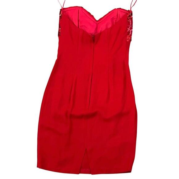 Vintage Jessica McClintock Gunne Sax red cocktail dress size 7 - Picture 7 of 10